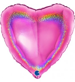 Heart Holographic Fuchsia...