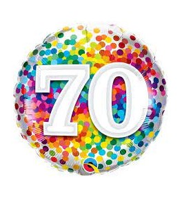 70 Rainbow Confetti  õhupall