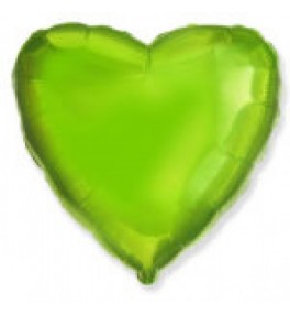 Heart lime green  õhupall