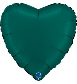 Heart Satin Emerald Green...