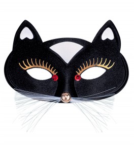 Mask cat black/gold