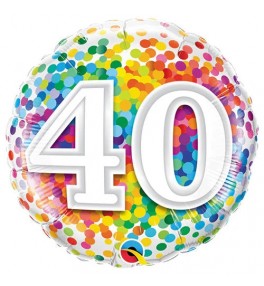 40 Rainbow Confetti  õhupall