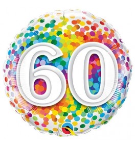 60 Rainbow Confetti  õhupall