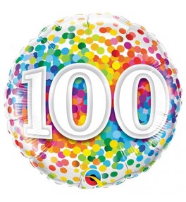 100 Rainbow Confetti  õhupall