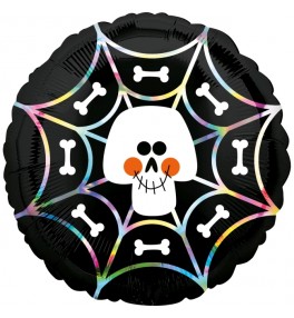 Iridescent Skull Web  õhupall