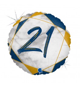 Marble "21" Blue  õhupall