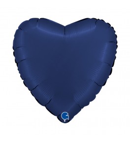 Heart Satin Blue Navy  õhupall
