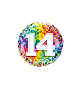 14 Rainbow Confetti  õhupall