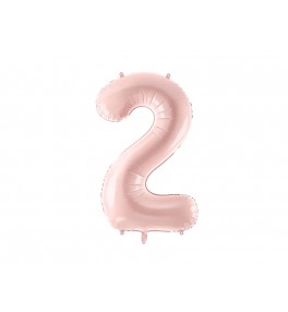 Number "2" light pink