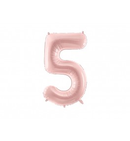 Number "5" light pink