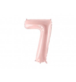 Number "7" light pink