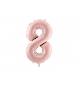 Number "8" light pink