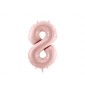 Number "8" light pink