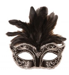 Mask Venetian must sulgedega