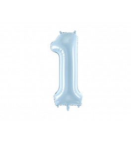 Number "1" Light Blue