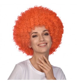 Parukas Afro orange