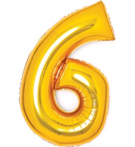 Number "6" Gold