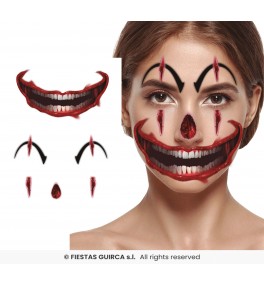 Tattoo Halloween Face Clown...