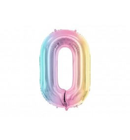Number "0" Rainbow pastel