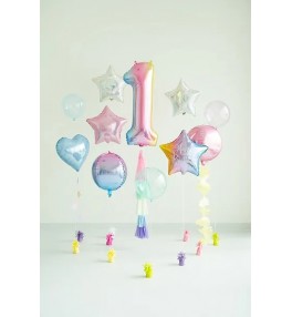 Number "1" Rainbow pastel