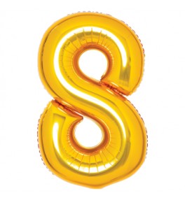 Цифра "8" золотая
