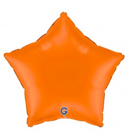 Star Matte Orange Balloon