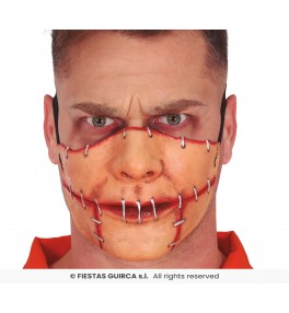 Sewn mouth half mask