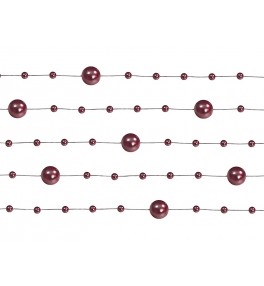 Pearl Garlands, Dark Red, 1.3m