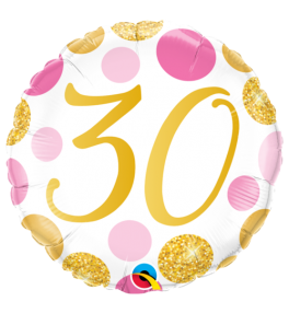 Pink&Gold Dots  "30"  õhupall