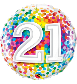 Rainbow Confetti  "21"...