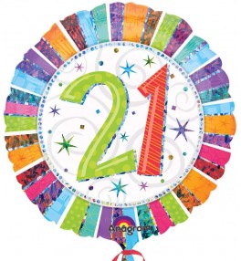 Radiant Birthday "21" õhupall