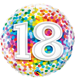Rainbow Confetti "18"  õhupall