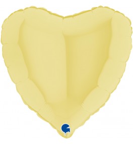 Heart Matte Yellow  õhupall