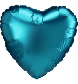 Heart Satin Luxe Aqua õhupall