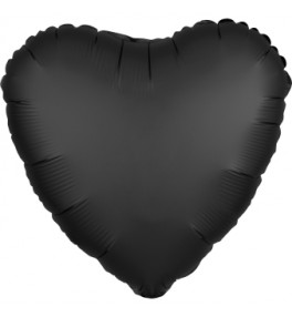 Heart Satin Luxe Onyx õhupall