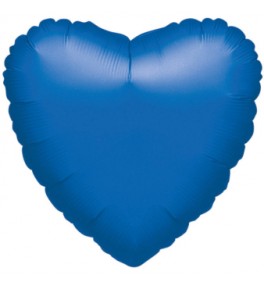 Metallic Blue Heart õhupall