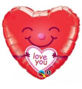 Love You Smiley heart  õhupall