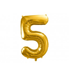 Number  "5"  Gold