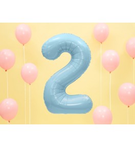 Number "2" Pastel Blue