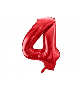 Number "4" Red