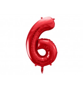Number "6" Red