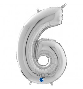 Number "6" Silver