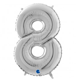 Number "8" Silver