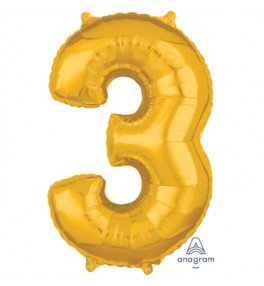 Number "3" Gold
