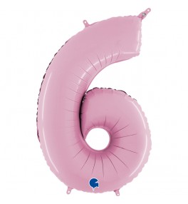 Number "6" Pastel Pink