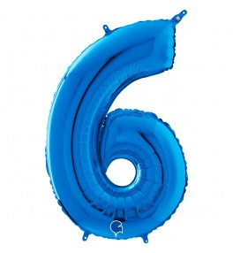 Number "6" Blue