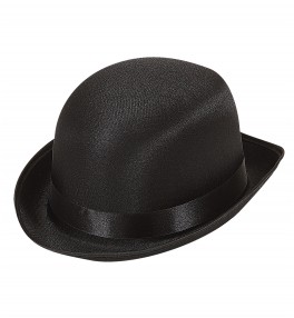 Müts 'Black Satin Bowler'