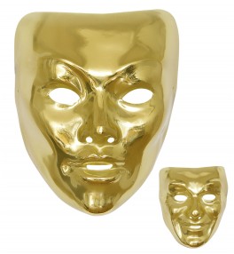 Mask kuldne plastik
